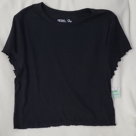 Rebel Sky Tops - Rebel Sky Black Short Sleeve Women's Tee